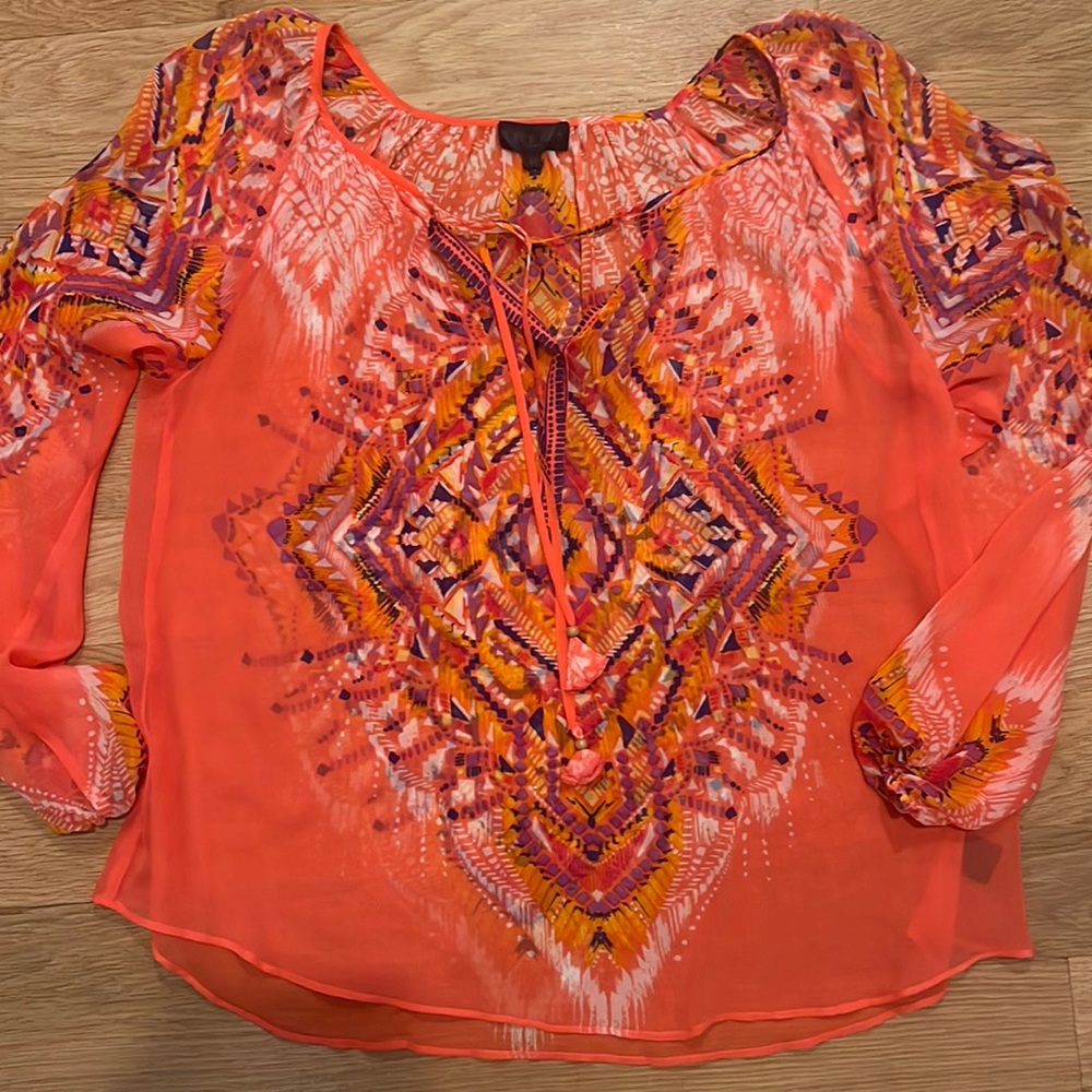 Hale Bob Silk Tunic Top Medium